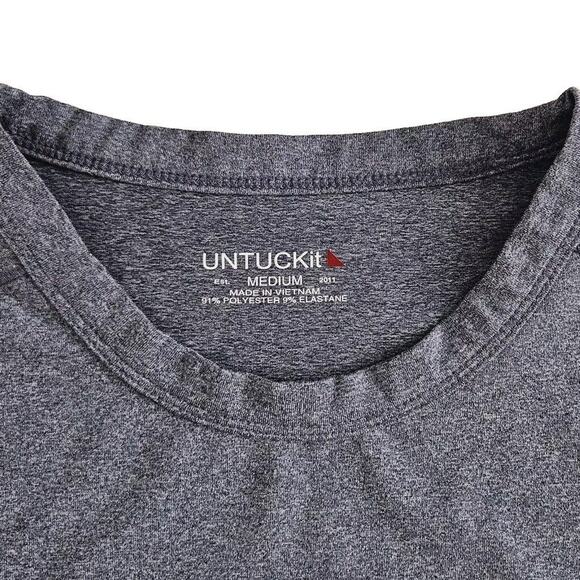 Untuckit Mens Medium Blue Clarendon II T-Shirt Short Sleeve Crewneck Casual Tee - Picture 2 of 6